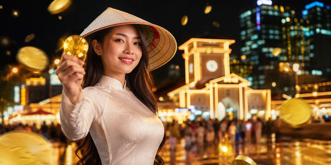 Người chơi xổ số di động tại TP Hồ Chí Minh với nón lá